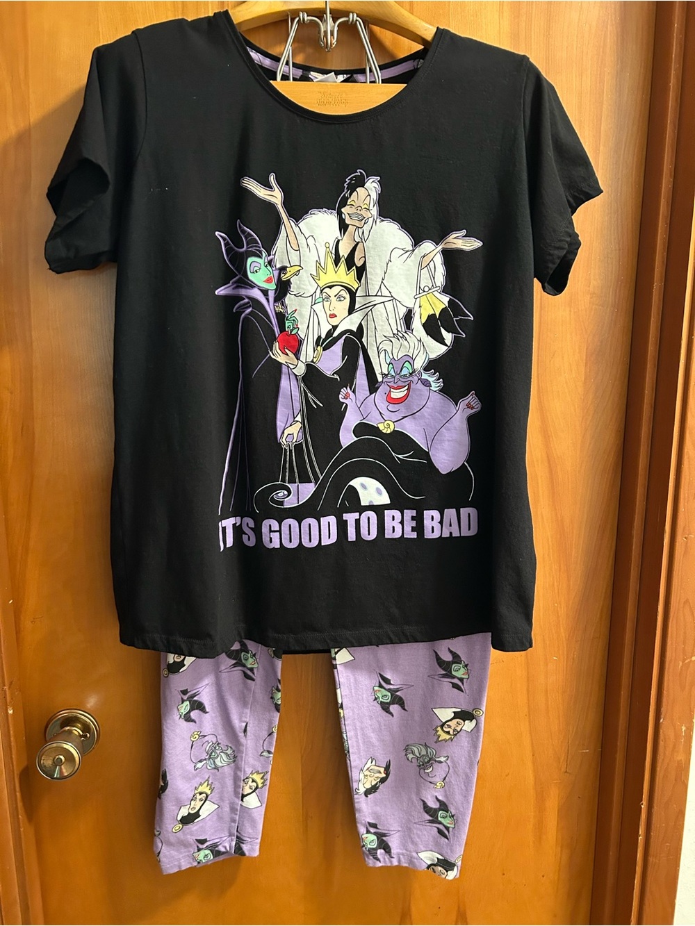 Disney Villains Black & Purple Women's Pajama Set - "It's Good To Be Bad"